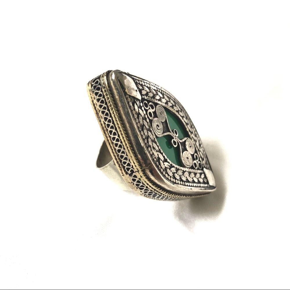 Boho Afghani Statement Ring Nwot - image 3